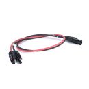 2x1m Allonge câble solaire 4mm2 - MC4 - (Noir - Rouge)