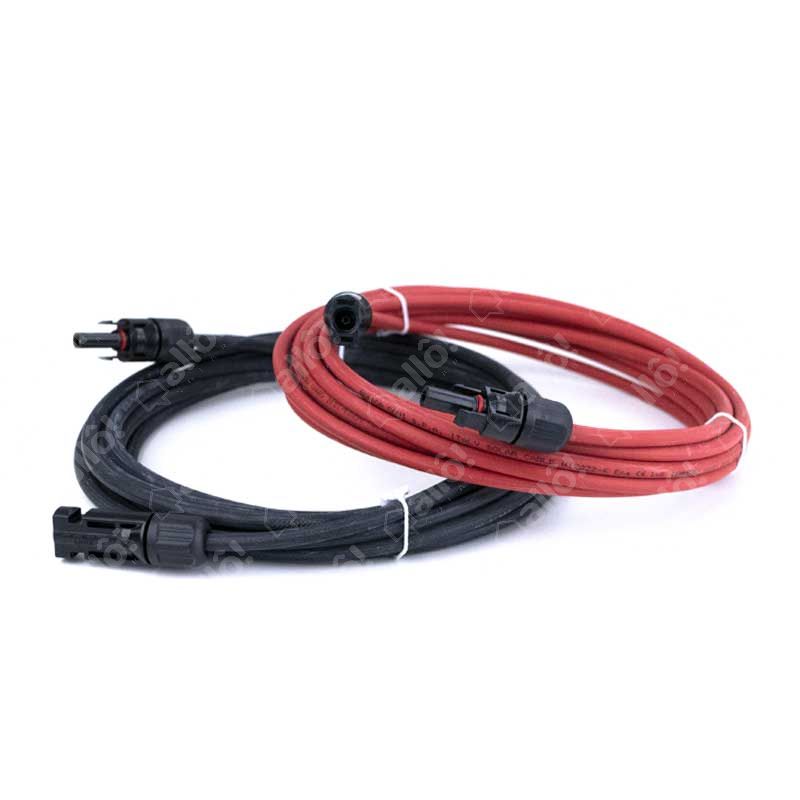 UNITECK UNICABLE 632 BR - Câble d'extension MC4 - Câble solaire 6mm² - 2x  3m - 2 connecteurs solaires - noir + rouge