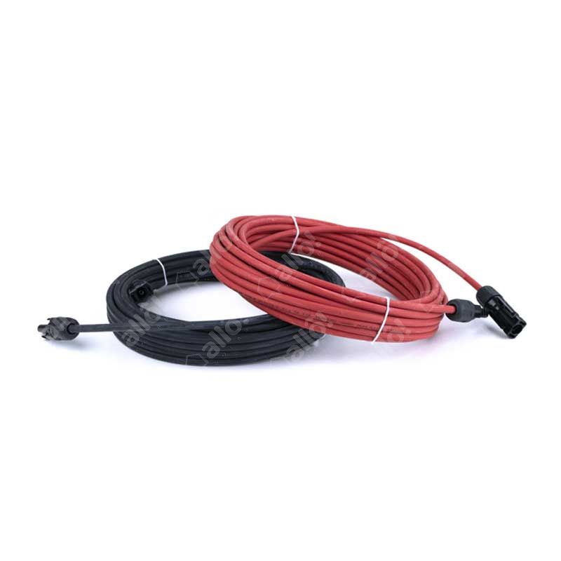2x10m Allonge câble solaire 6mm2 - MC4 - (Noir - Rouge)