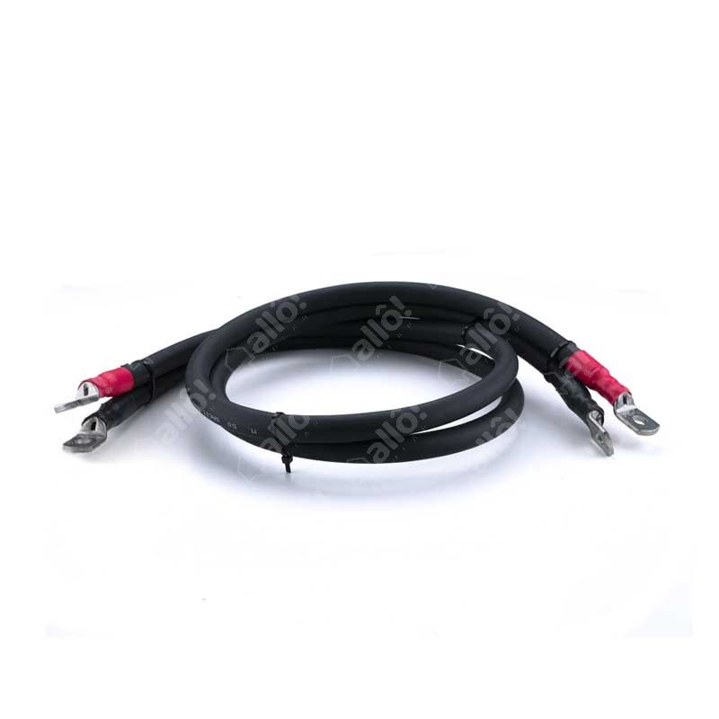 2x1m Câble batterie 6mm2 - M8 (Noir - Rouge)