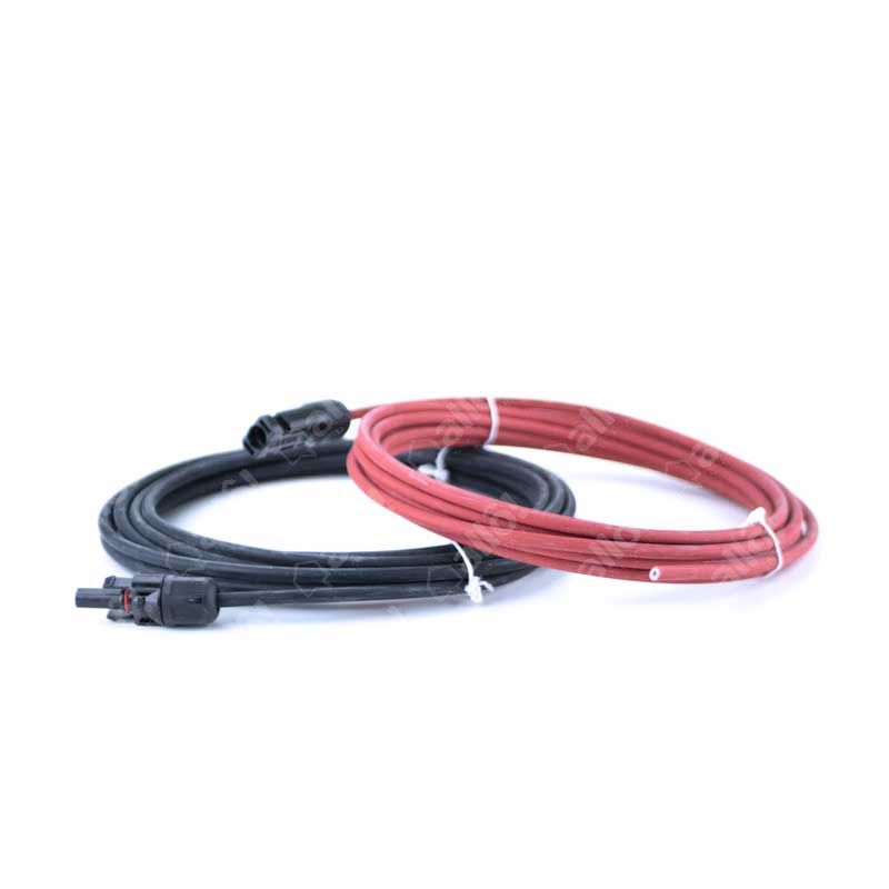 2x5m Allonge câble solaire 4mm2 - MC4 - (Noir - Rouge)