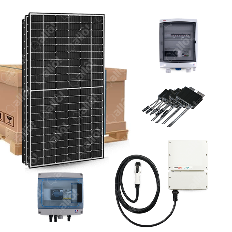 Kit solaire 2550W recharge voiture électrique - Avec chargeur 7kW