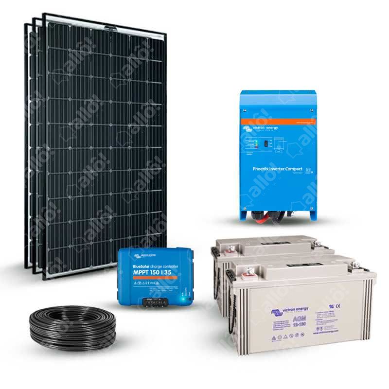 Kit solaire 1700Wc 230V - autonome - stockage 3.96kWh