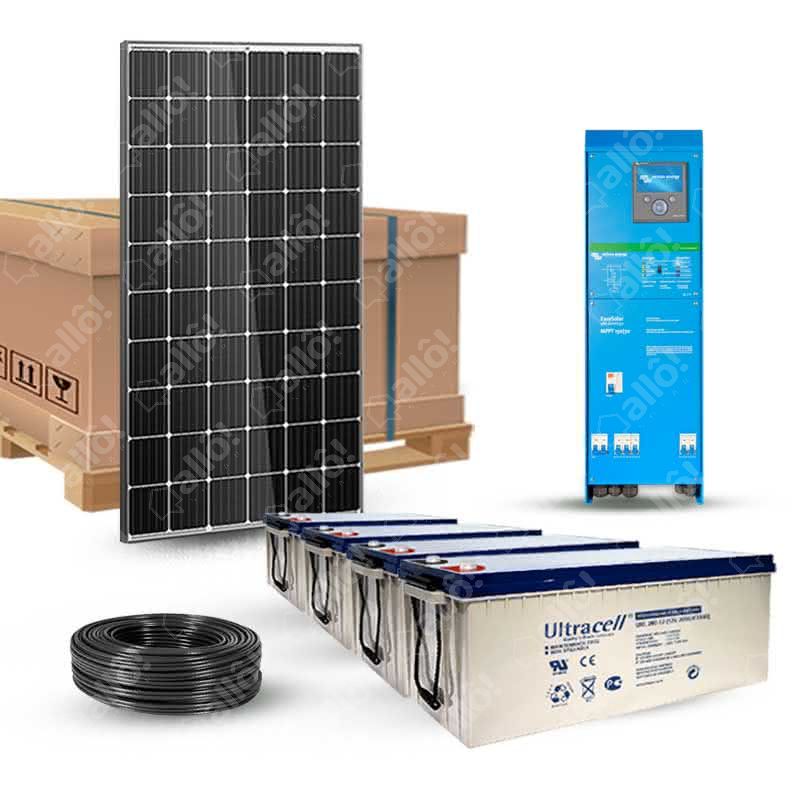 Kit solaire 1500W autonome hybride MPPT 24v-230v 3KVA Batterie Stockage  4800Ah AP5-Pack 1658-defaultCombination