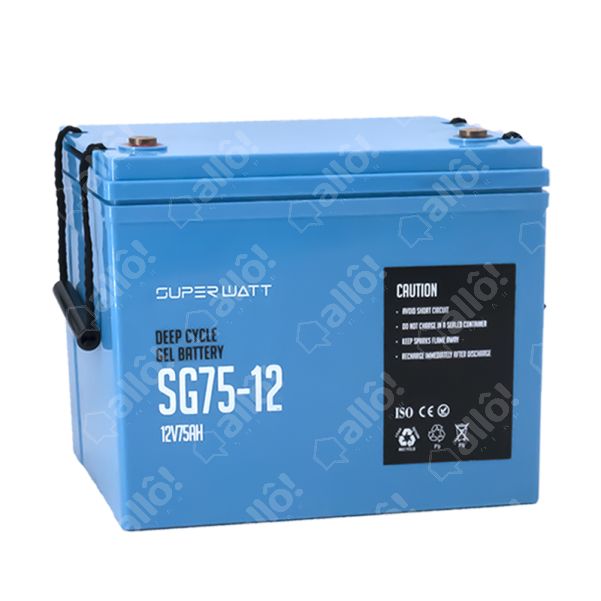 Batterie 75Ah 12V GEL - SG75 - SUPERWATT