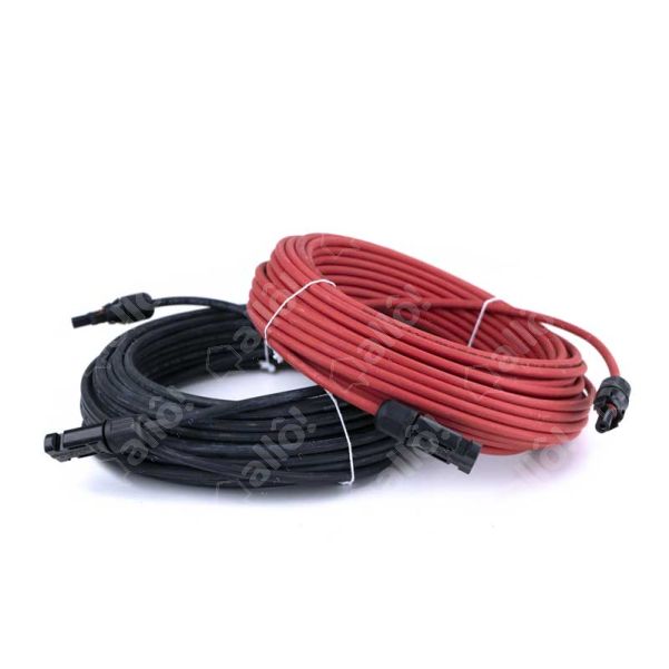 5 m Cable rouge 6mm2 pour cablage des systèmes énergétiques