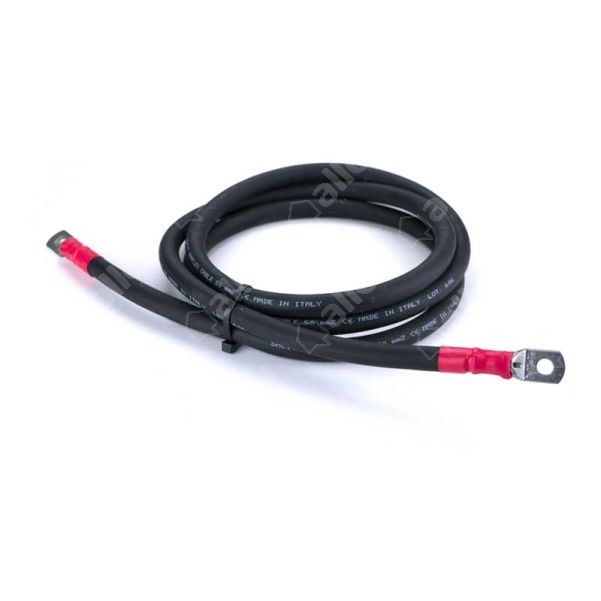 Câble de Connexion Régulateur-Batterie 2x2M 6mm2 avec Cosse pré-câblé (Noir  + Rouge)