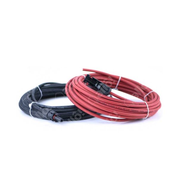 2x10m Câble solaire 6mm2 - MC4 - (Noir - Rouge)