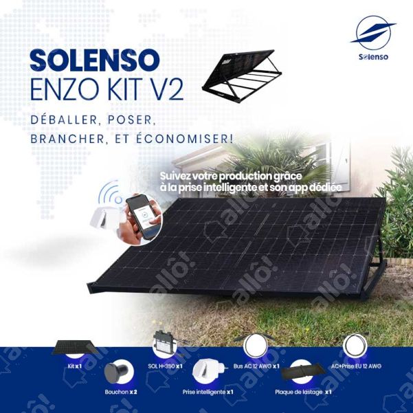 Station solaire 400Wc plug & play rapide sur prise ENZO - SOLENSO