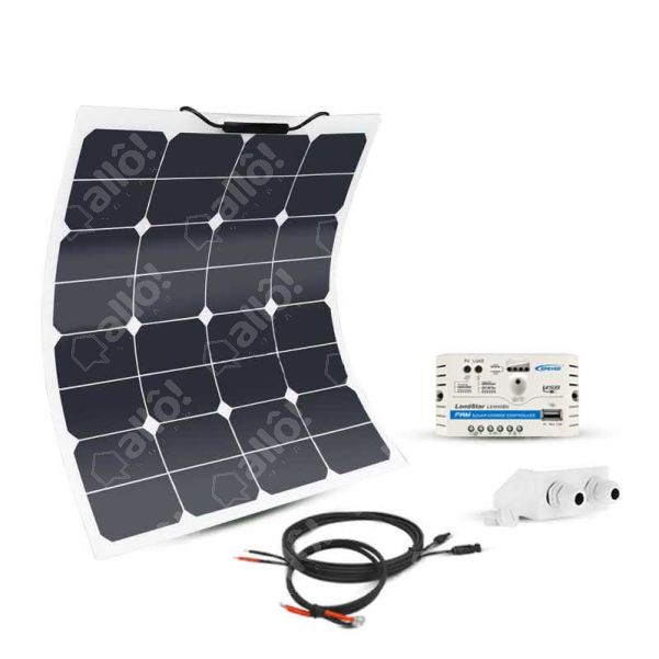 Kit Photovoltaïque Solaire Scout Camping 30W 12V batterie 12Ah ampoule LED