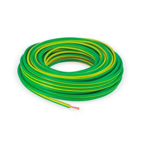 50m de Câble Terre souple 6mm² - H07VK - vert jaune