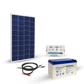 Kit solaire 115Wc 12V autonome stockage 1.2kWh