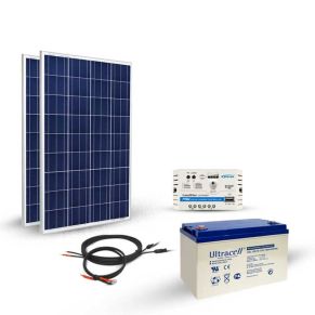 Kit solaire 230Wc 12V autonome stockage 1.2kWh