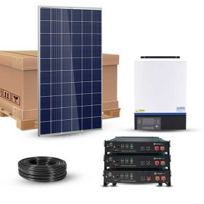 Kit solaire 4100Wc - 230V - autonome - stockage LiTHIUM 9.6kWh